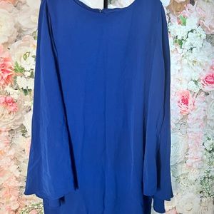 Royal blue cape dress